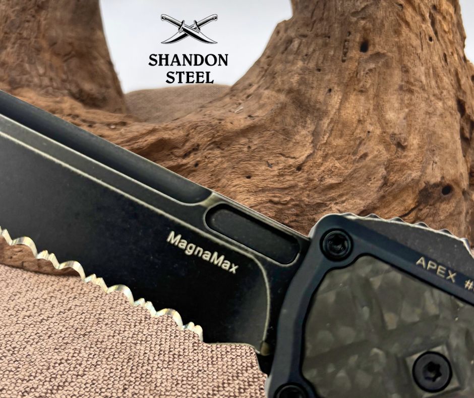 Guardian Tactical APEX S/E OTF Knife Black Al/CF (3.4" Dark SW Serr MagnaMax) 152612