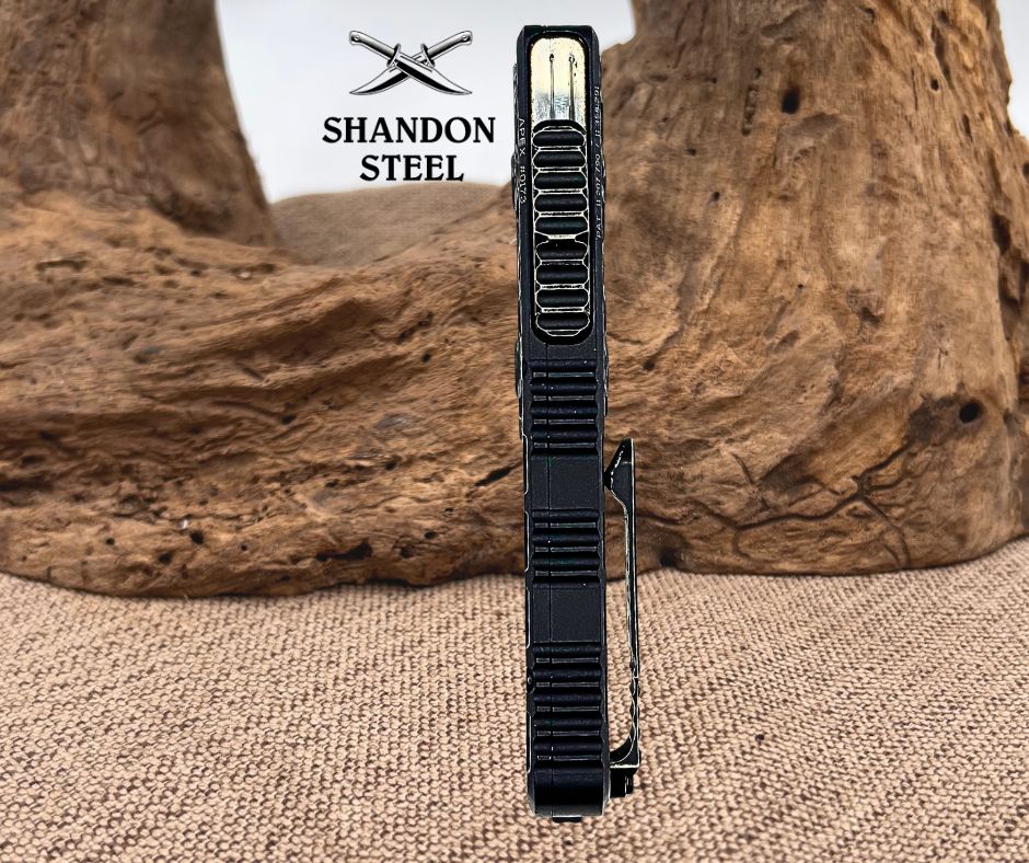 Guardian Tactical APEX S/E OTF Knife Black Al/CF (3.4" Dark SW Serr MagnaMax) 152612