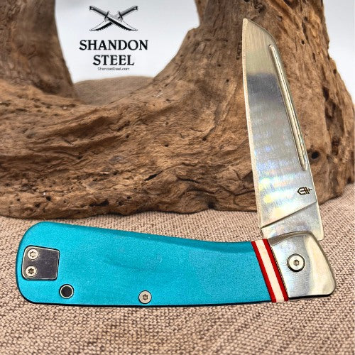 Gerber Blue Straightlace Slip Joint 4660619A Sheepsfoot Blade Pocket Knife (66)