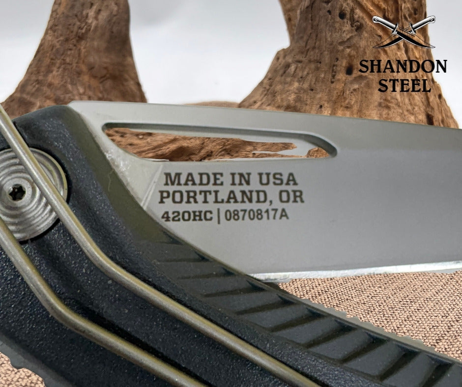 Gerber Lockback Folding Pocket Knife 0870817A USA 420HC Sharkbelly (80)