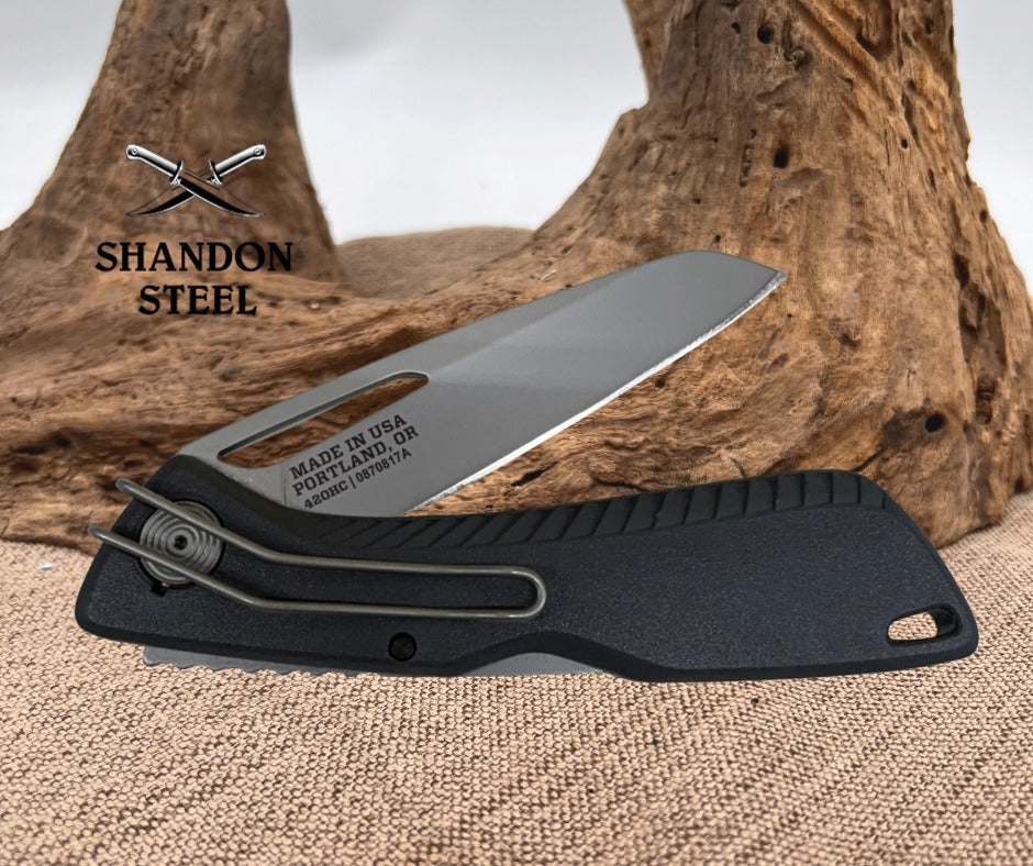 Gerber Lockback Folding Pocket Knife 0870817A USA 420HC Sharkbelly (80)