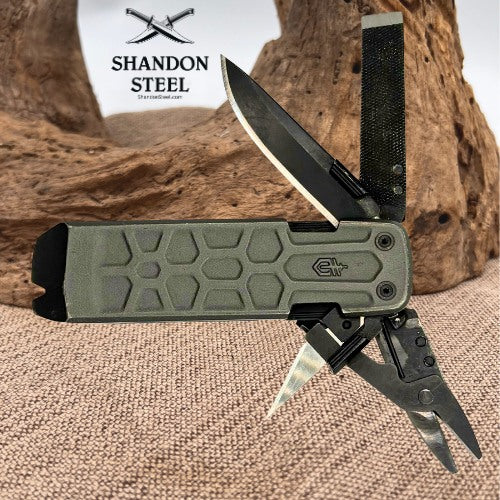 Gerber Lockdown Pry Multi-Tool Stainless Steel Handles EDC Scissors Knife 13