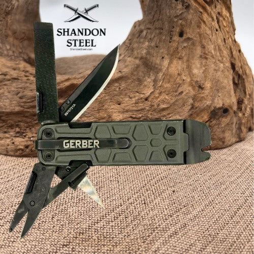 Gerber Lockdown Pry Multi-Tool Stainless Steel Handles EDC Scissors Knife 13
