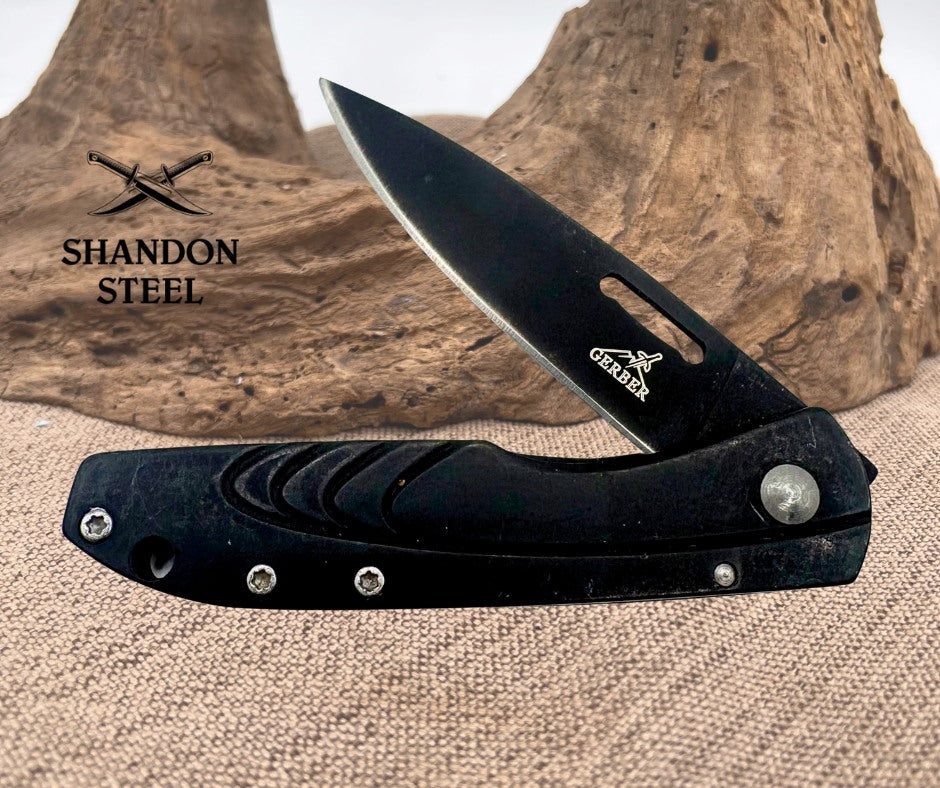 Gerber STL 2.0 Folding Drop Point Pocket Knife Frame Lock Plain Edge Blade (23)