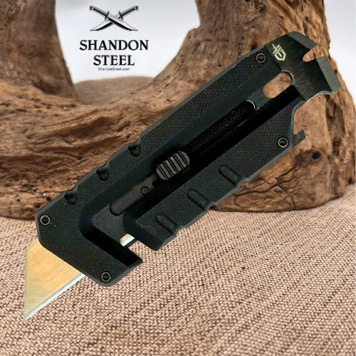 Gerber Prybrid Pocket Knife Multitool 8-in-1 Box Cutter Bottle Opener Black 172