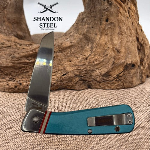 Gerber Blue Straightlace Slip Joint 4660619A Sheepsfoot Blade Pocket Knife (66)