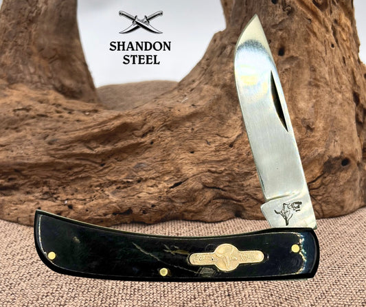 GERMAN BULL Cape Buffalo Horn GB-107BH SOD BUSTER KNIFE Handmade Knife (162)