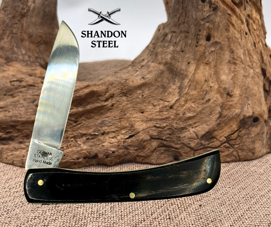 GERMAN BULL Cape Buffalo Horn GB-107BH SOD BUSTER KNIFE Handmade Knife (162)