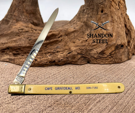 Gerson Co. Knife "Sam Tanksley Trucking" 5.5" Closed Melon Tester France (1)