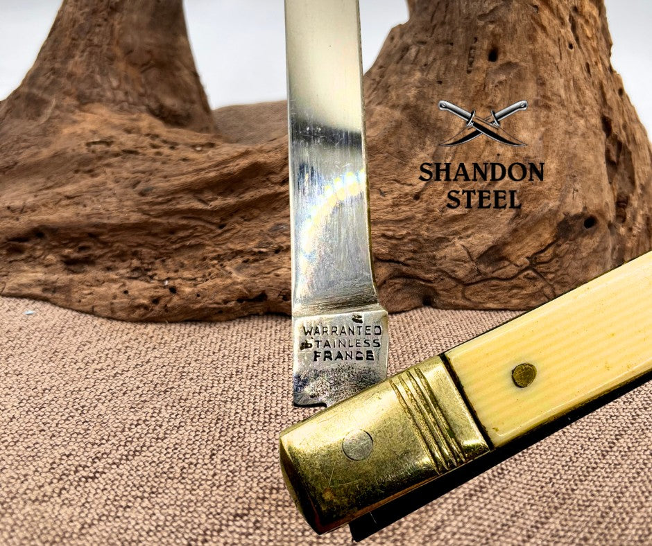 Gerson Co. Knife "Sam Tanksley Trucking" 5.5" Closed Melon Tester France (1)