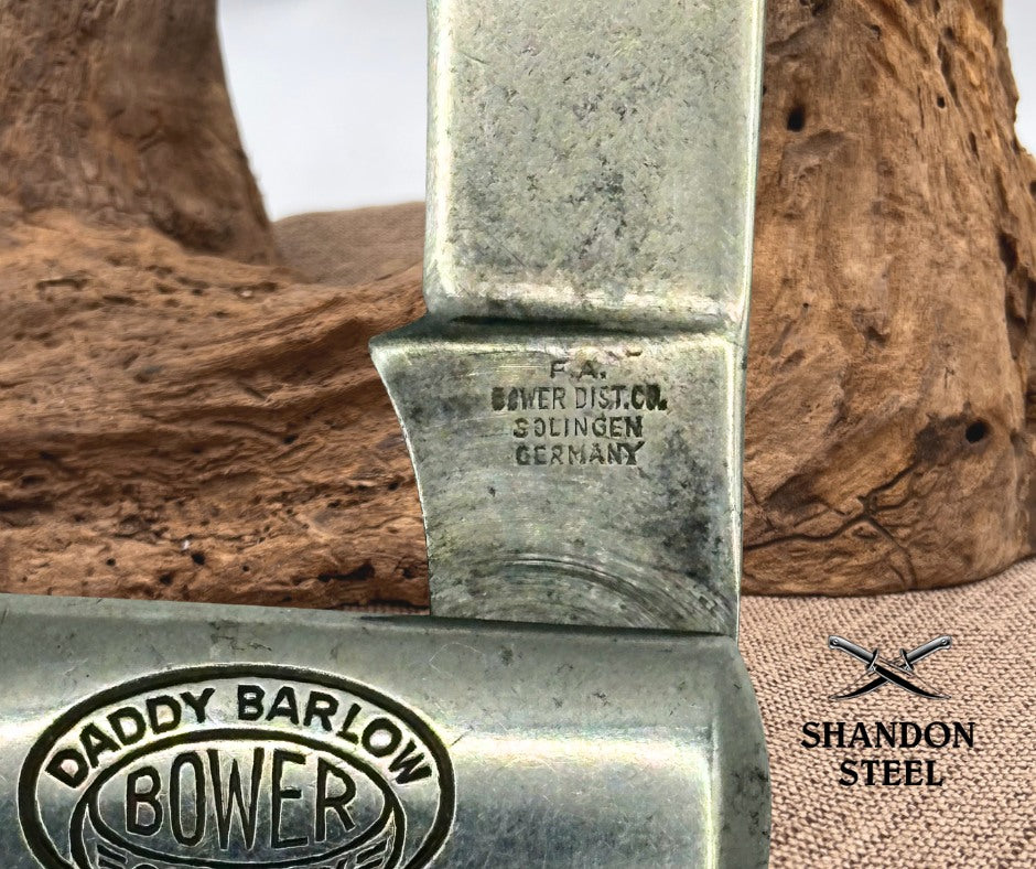 F.A. Bower Imp. Co. Solingen Germany #71 Smooth Bone Daddy Barlow Knife (23)