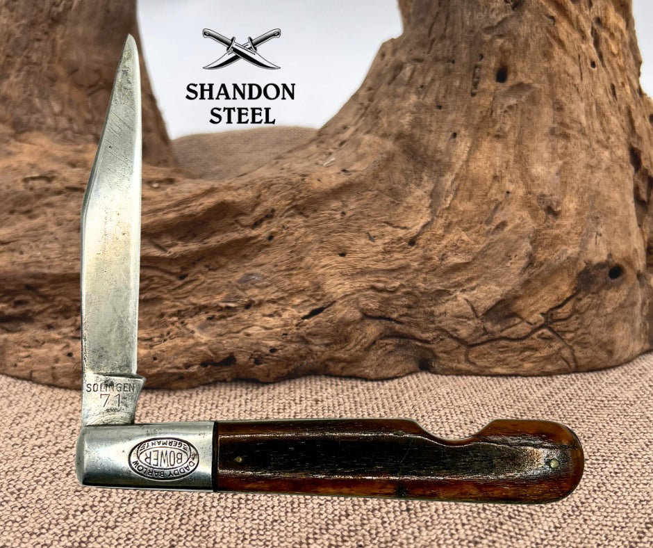 F.A. Bower Imp. Co. Solingen Germany #71 Smooth Bone Daddy Barlow Knife (23)