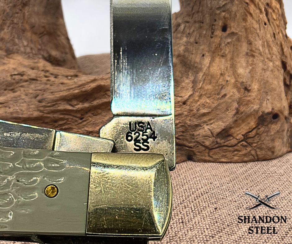 Case XX USA Gray Synthetic 2 Blade Trapper Folding Pocket Knife 6254 SS  (26) *preowned