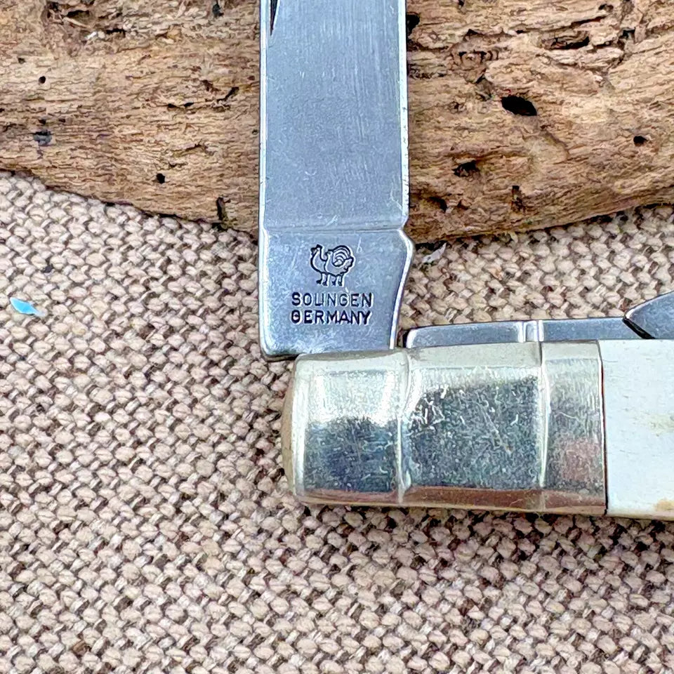 HEN & ROOSTER 324C-DS CONGRESS Pocket Knife Stag Bertram Cutlery Germany (115)