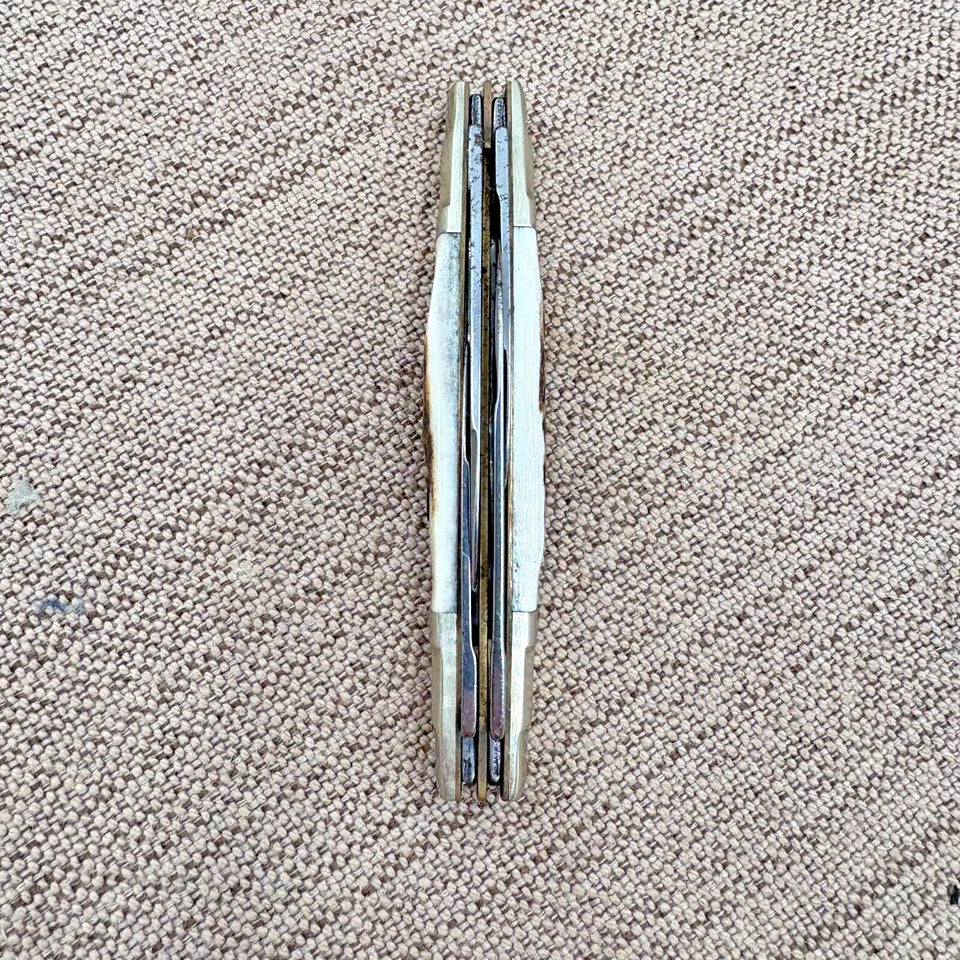 HEN & ROOSTER 324C-DS CONGRESS Pocket Knife Stag Bertram Cutlery Germany (115)