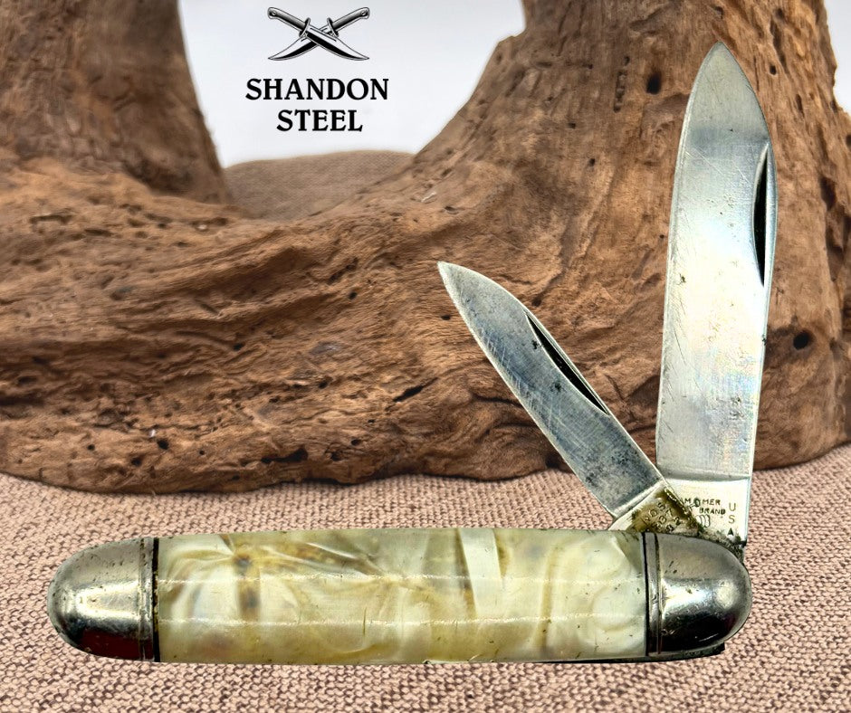 Hammer Brand Cigar Jack 3-3/8" Closed Cracked Ice Handles CS Knife USA (152)