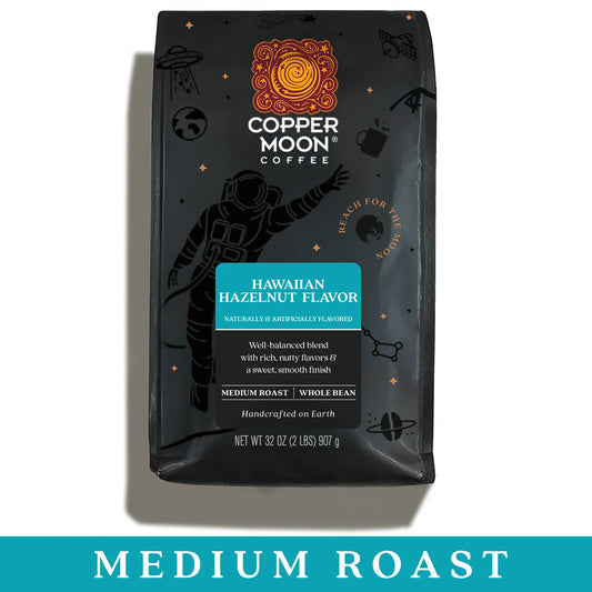Copper Moon Hawaiian Hazelnut Flavor Medium Roast Coffee Whole Bean