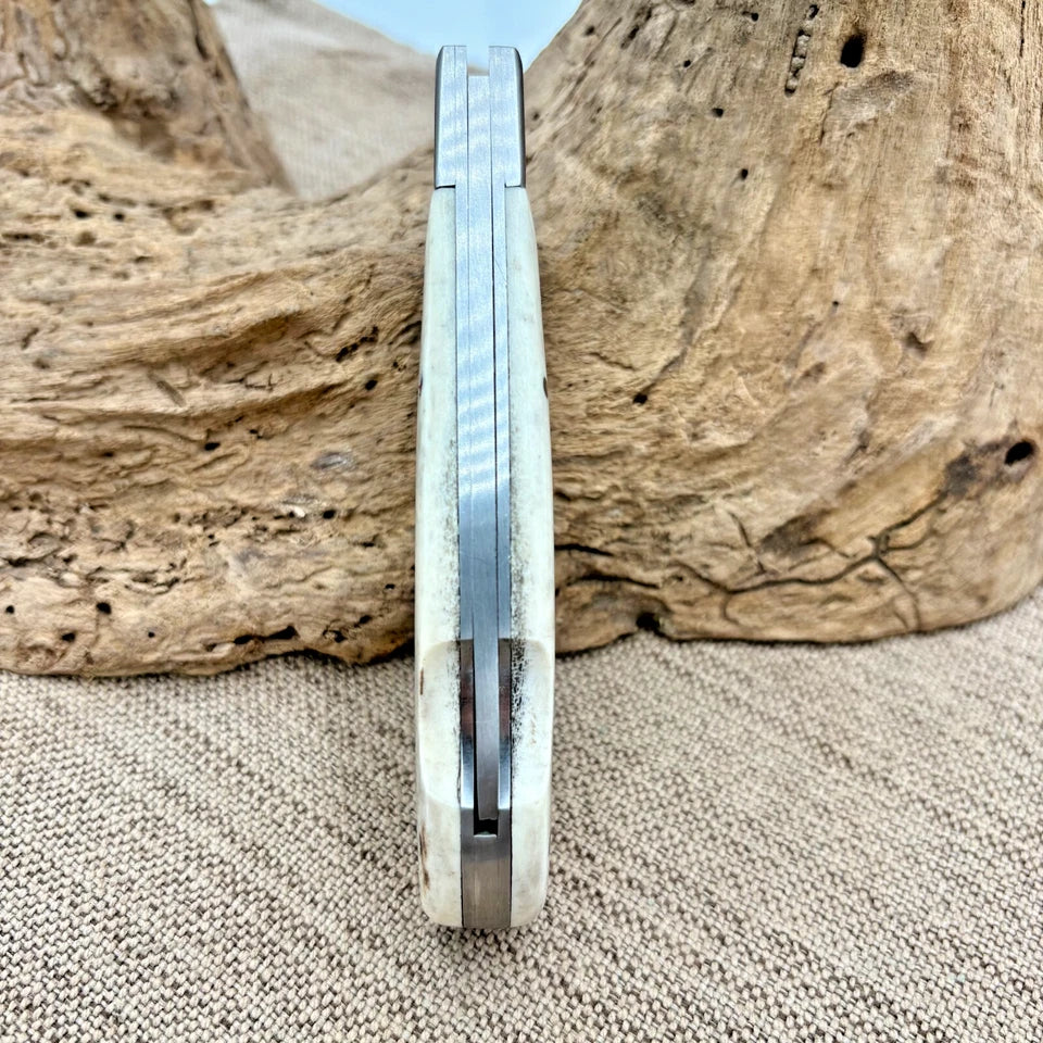 Hen & Rooster Drop Point Bone Lock Back Folding Pocket Knife HR-5045-PS (120)
