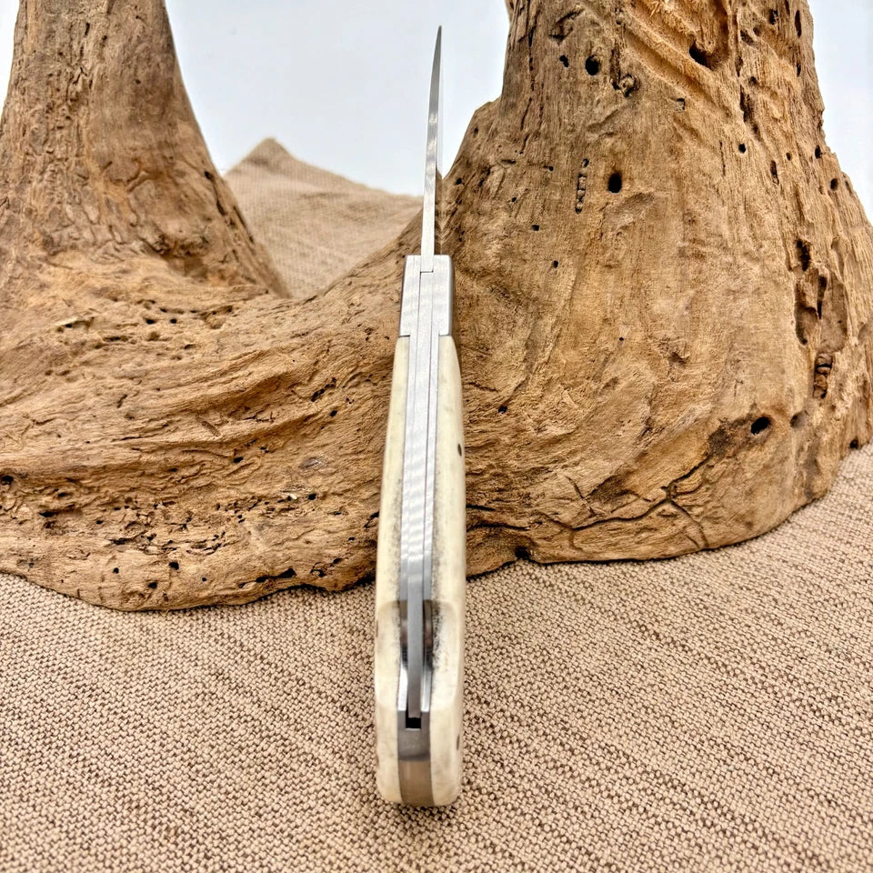 Hen & Rooster Drop Point Bone Lock Back Folding Pocket Knife HR-5045-PS (120)