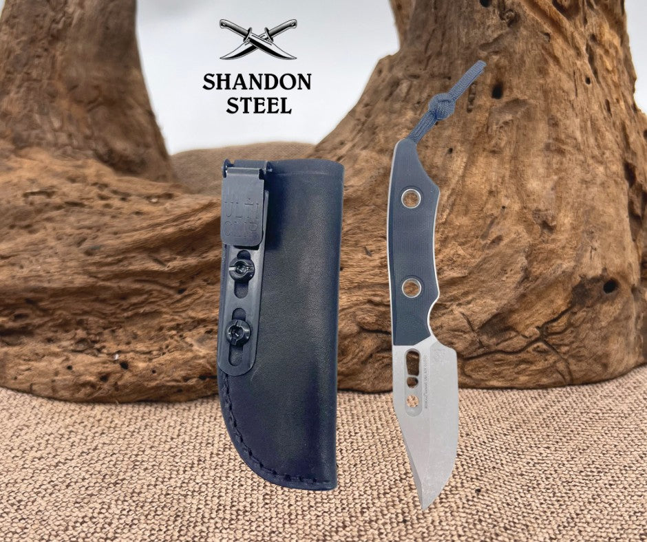 Heretic Kobold H065-5A-BLK-G10 – 2.8" MagnaCut Battleworn Fixed Blade (Black G10)