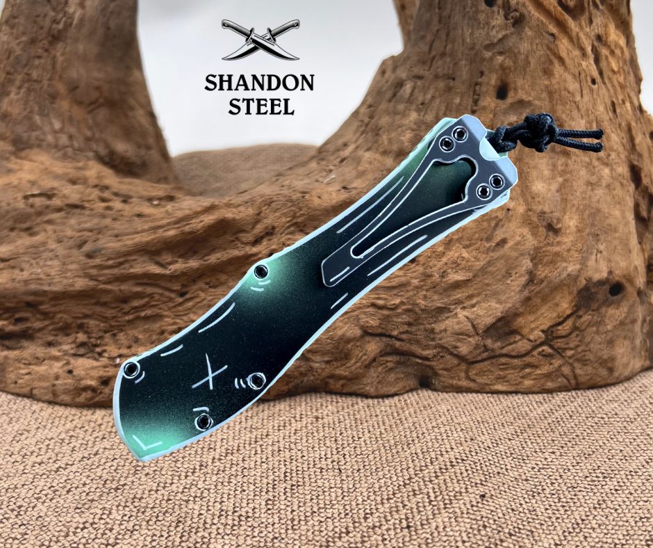 Heretic Knives Hydra V4 Tactical Single-Action OTF AUTO 3.625" CPM-MagnaCut HYDRA V4 TANTO NEG CEL SHADEH 406-NCS-TX