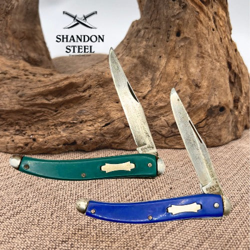 Ideal K. Co. USA Vintage Toothpick Folding Two Pocket Knives Carbon Steel (148)