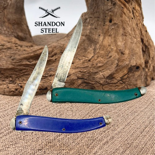 Ideal K. Co. USA Vintage Toothpick Folding Two Pocket Knives Carbon Steel (148)