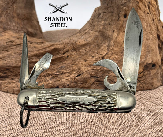 Imperial Kamp-King Pocket Knife 3.5in Multi Tool Folding Camping Made In USA -04