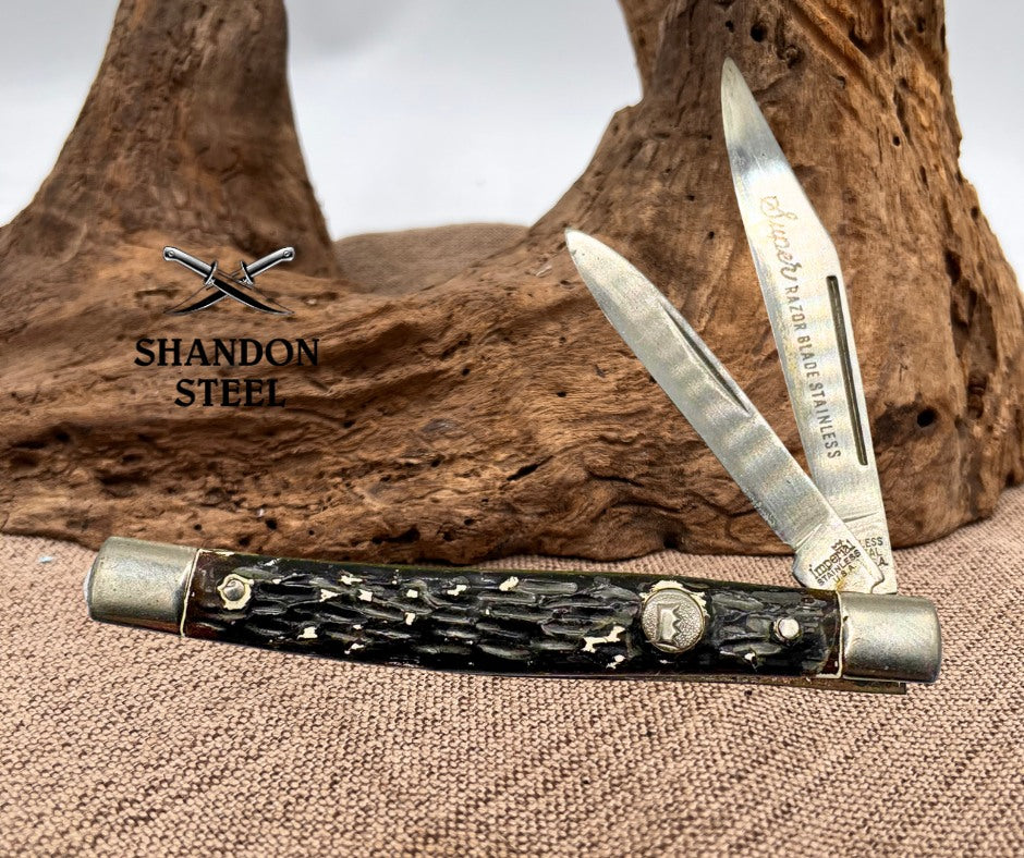 Imperial Vintage USA Pen Pocket Knife 2 Blade "Super Razor Blade Stainless" (39)