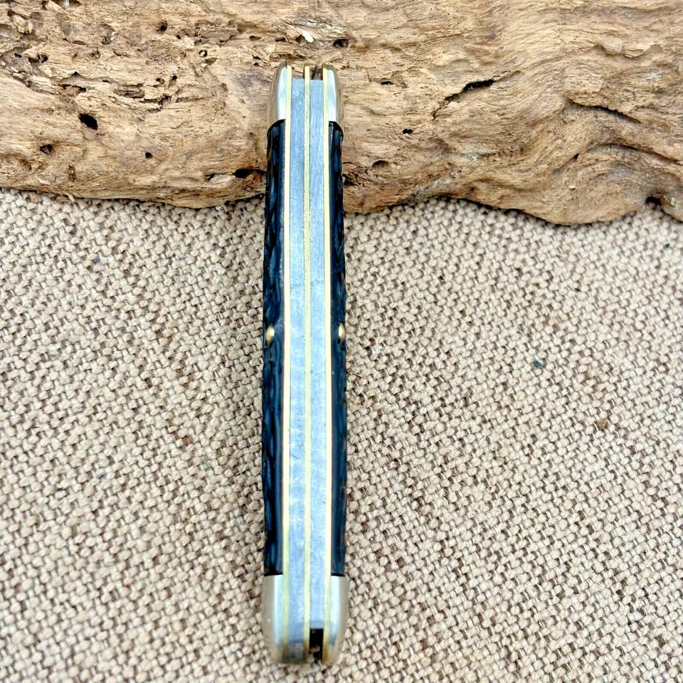 Imperial USA Stockman 3 Blade Pocket Knife, Jig Black Composite Handles (30)