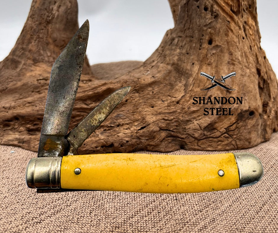 IMPERIAL PROV R.I. USA VINTAGE OLD 2 BLADE JACK FOLDING POCKET KNIFE (47)