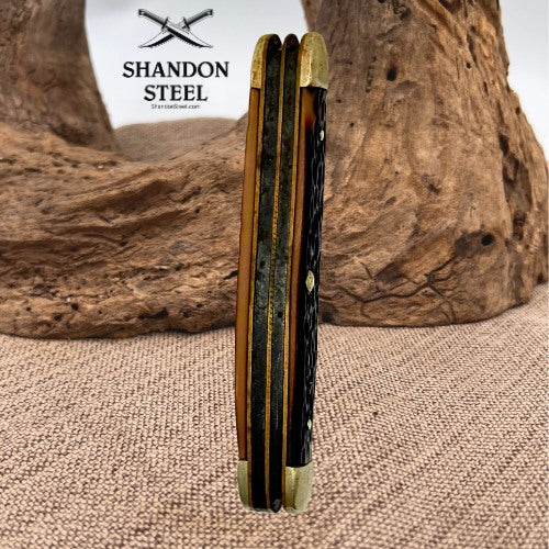 John Primble Belknap Hardware 3-Blade Stockman Vintage FoldingPocket Knife (167)