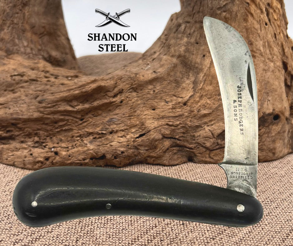 Joseph Rodgers Vintage Wood Handle Hawkbill Pruner Knife Sheffield England (74)