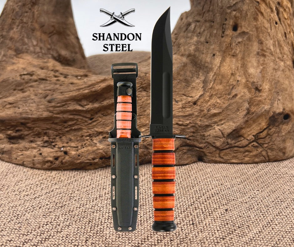 KA-BAR USA Kabar Olean NY #5025 US NAVY Combat Utility Knife Plain Edge