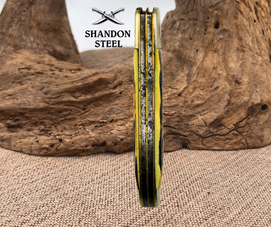 KABAR 1184 Stag FOLDING HUNTER JACK KNIFE USA 2 BLADE POCKET KNIFE (194)