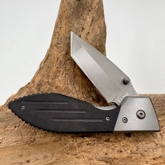 Kabar Warthog Folder III, Tanto Plain Edge Pocket Knife (3074)