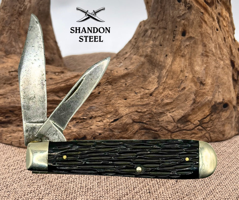 Kabar Olean NY USA Vintage 2 Blade Jack Pocket Knife Super Rare 4 1/4 Inch (167)