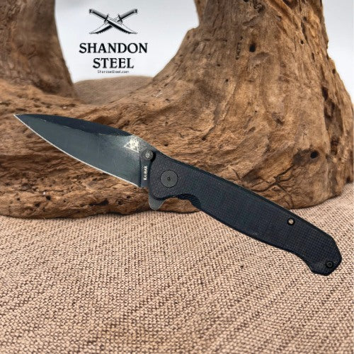 KA-BAR 2490 TDI Flipper Folding Knife 3.5" Spear Point AUS 8A Blade Black (102)