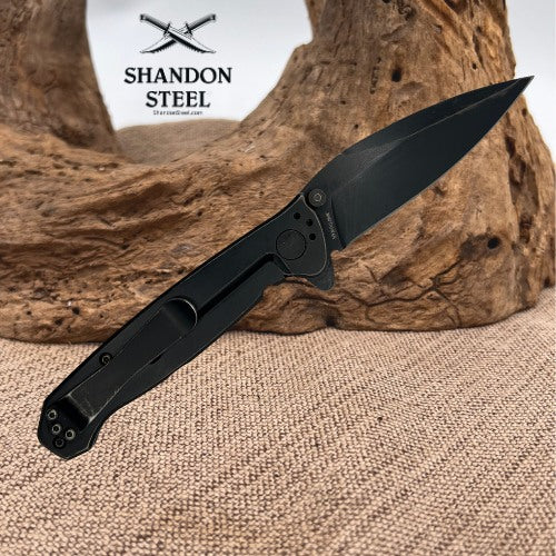 KA-BAR 2490 TDI Flipper Folding Knife 3.5" Spear Point AUS 8A Blade Black (102)