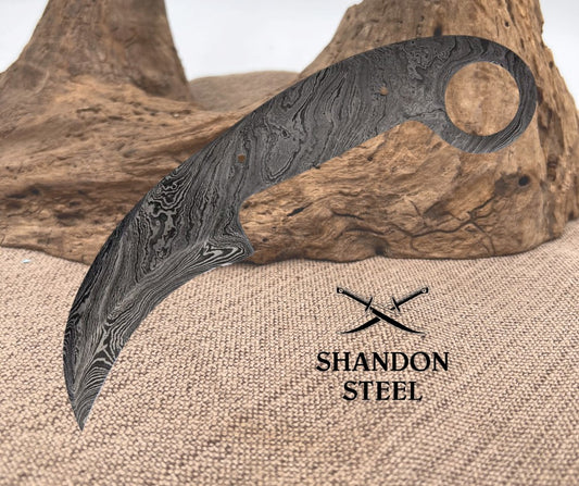 Karambit Knife Blade Damascus BL127D