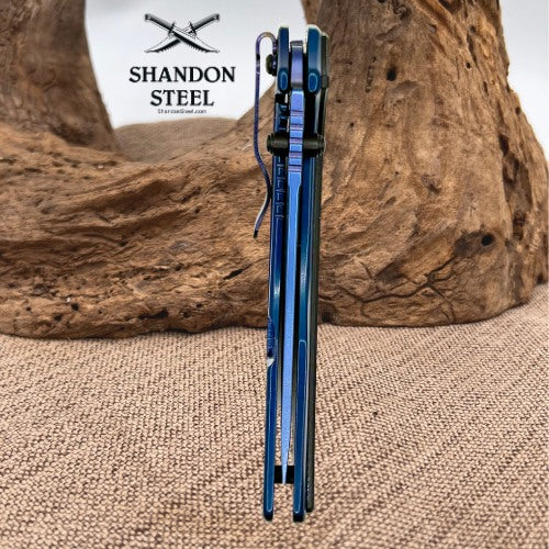 Kershaw Outright 8320 Blue/Black Drop Point Plain Edge Frame Lock Pocketknife 45