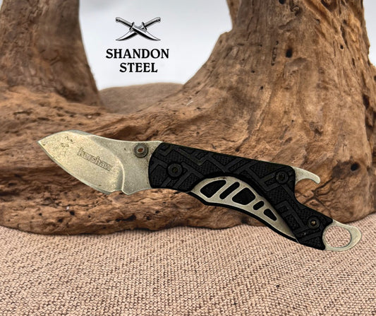 Kershaw Cinder 1025 Pocket Knife Liner Lock Plain Edge Blade Bottle Opener (02)