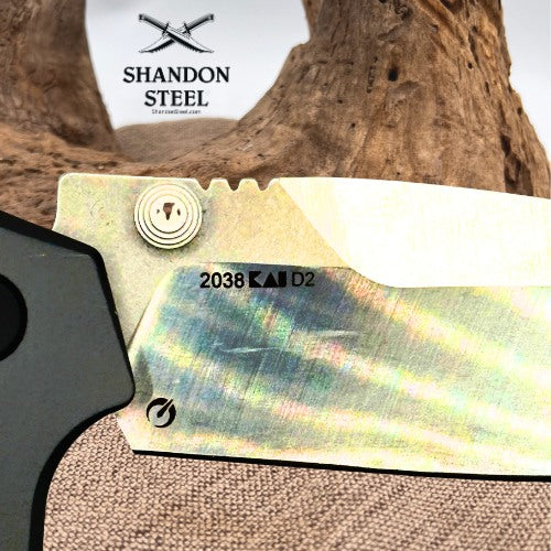Kershaw Iridium 2038 DuraLock Black 3.5" D2 Aluminum Handle Folding Knife (211)