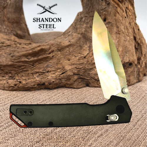 Kershaw Iridium 2038 DuraLock Black 3.5" D2 Aluminum Handle Folding Knife (211)