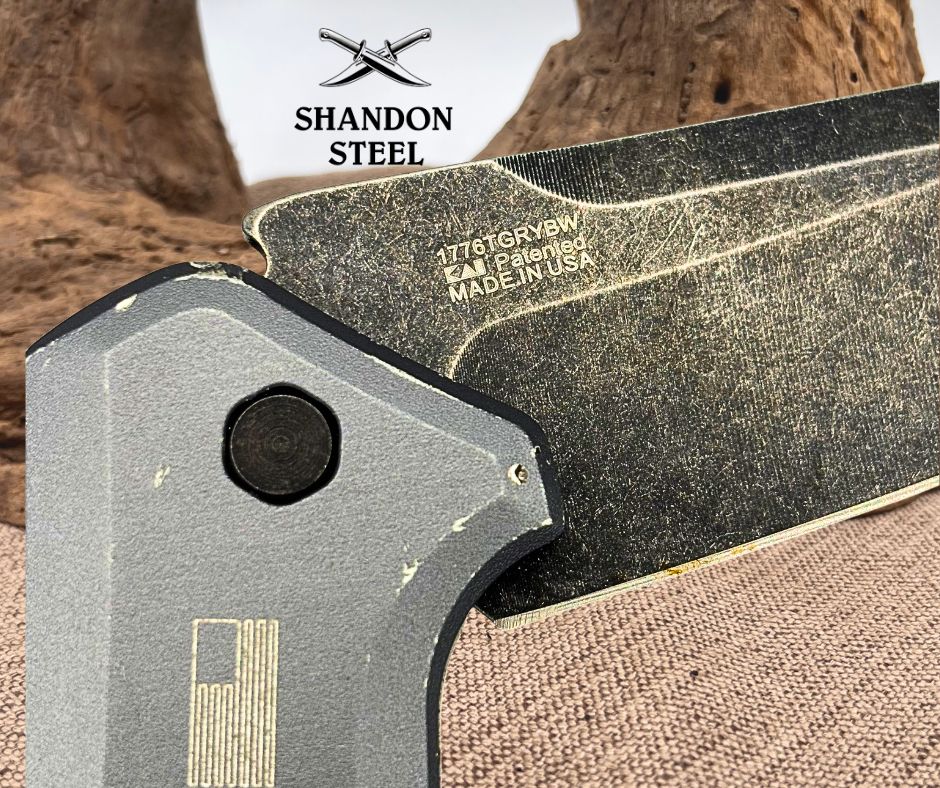 Kershaw USA 1776TGRYB Tanto Point Flag Logo Pocket knife assisted opener (170)