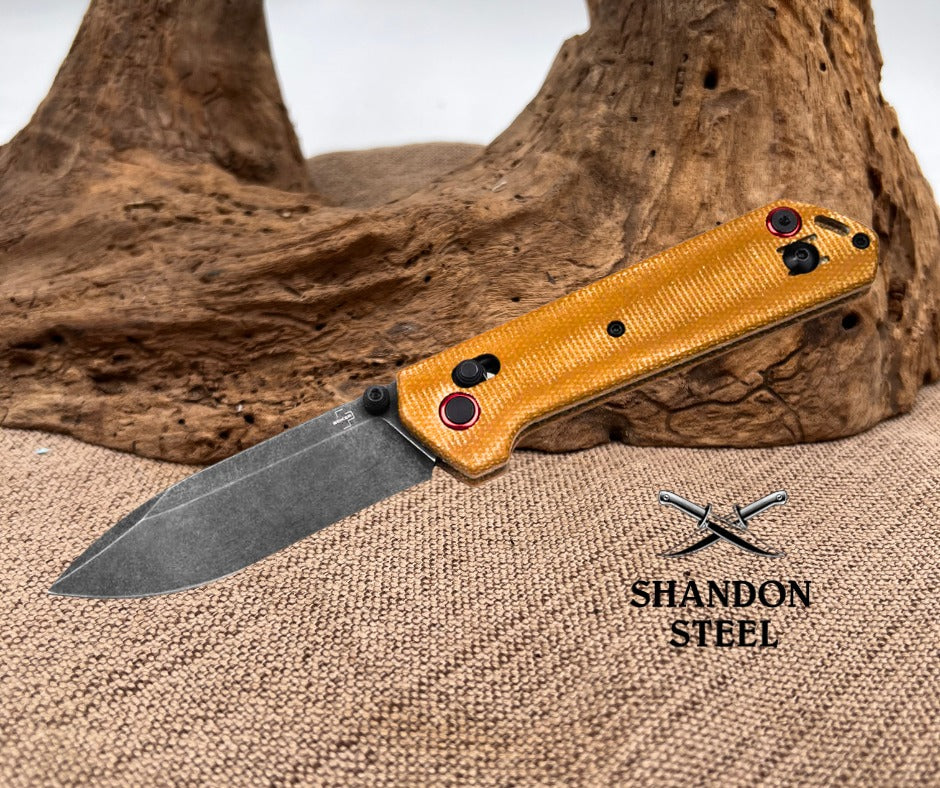 Böker Plus Kihon Tan Micarta Black Stonewash 01BP0001