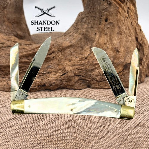 Kissing Crane 4 Blade Congress Mother of Pearl Vintage Pocket Knife Germany(200)