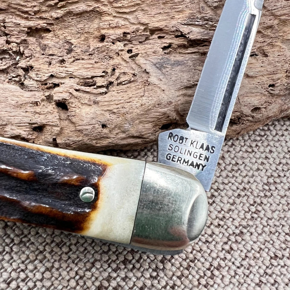 Kissing Crane Whittler Solingen Germany, Stag, Pocket KnifeNKCA 1980, #3000 (50)