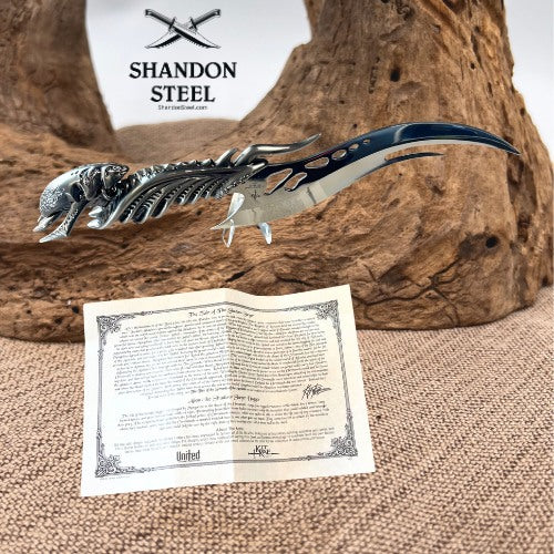 KIT RAE/UNITED CUTLERY "SHADOW SLAYER" VINTAGE 2000 FANTASY DAGGER KR2 BOX COA
