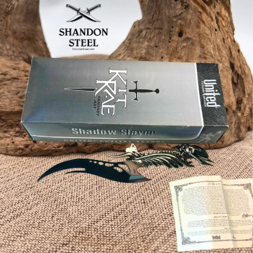 KIT RAE/UNITED CUTLERY "SHADOW SLAYER" VINTAGE 2000 FANTASY DAGGER KR2 BOX COA